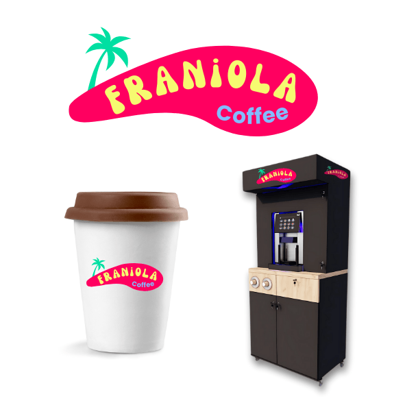 Wyspa Kawowa Franiola.coffee - Automaty z nowoczesnymi ekspresami do kawy, oferujące kawę na wynos, typu Vending Coffee Machine.