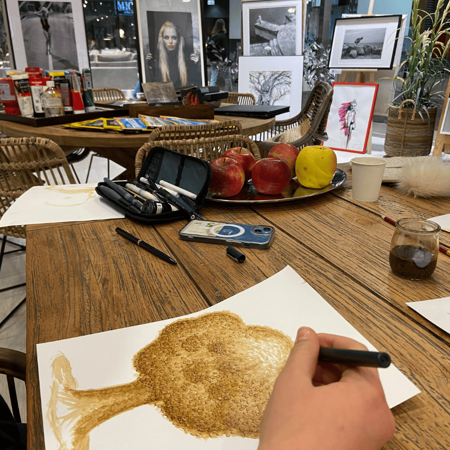 Warsztaty malowania kawą - Kawa-Warszawa.pl