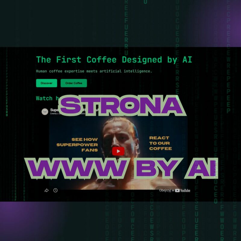 "Strona SuperPower.coffee by AI" - wpis na blogu Kawa- Warszawa.pl by #KrzysztofBarista